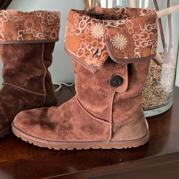 UGG Lo Pro Button Suede Boots - Picture 4 of 9